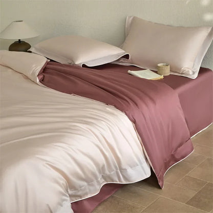 Decobites Luxury 600TC Egyptian Cotton Bedding Set: Duvet, Bed Sheet, Pillowcases - Queen King Size