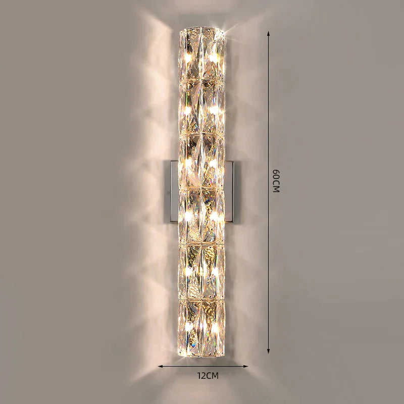 Aplique de pared DecorBites™ Crystal Deluxe para sala de estar, dormitorio, mesilla de noche o villa - Luz de lujo