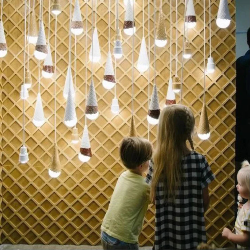 Ceramic Ice Cream Pendant Light for Nursery & Kids Room