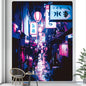 Decobites Tokyo Nightlife Tapestry: Japanese Wall Hanging Bohemian Decorative Sheet