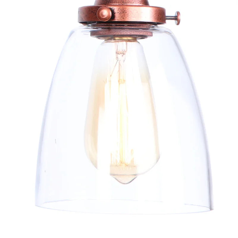 DecorBites™ مصباح حائط LED بذراع دوارة زجاجي قابل للتعديل مع مفتاح سلسلة سحب