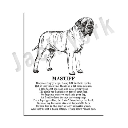 DecorBites™ Dog Breed Poster featuring Rhodesian Ridgeback, Havanese, and More