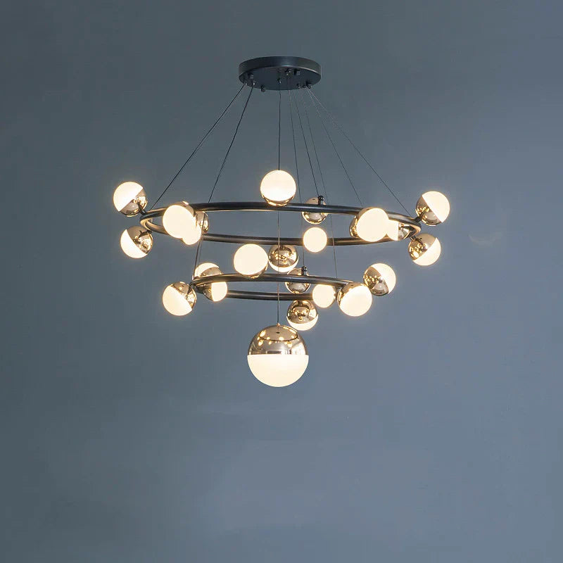 Decorbites™ Goldkugeln LED-Kronleuchter: Art-Deco-Rundbeleuchtung mit Acryl-Kugeln für die Raumdekoration