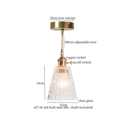 DecorBites™ Green Glass LED Pendant Light Fixture - Modern Nordic Hanging Lamp