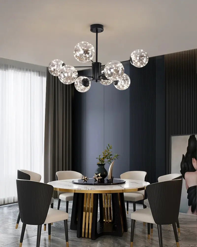 DecorBites™ Luxury Glass Ball Nordic Chandeliers - Dimmable