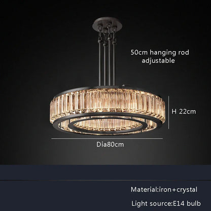 DecorBites™ Gold Crystal Ceiling Chandelier LED Light Fixture for Luxury Home Decor