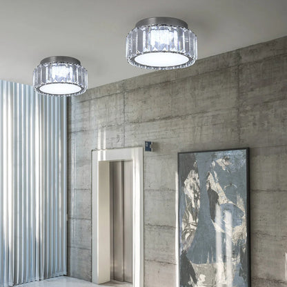 DecorBites™ Big Crystal LED Circle Chandelier Ceiling Lamp, RC Dimmable for Bedroom Living Room