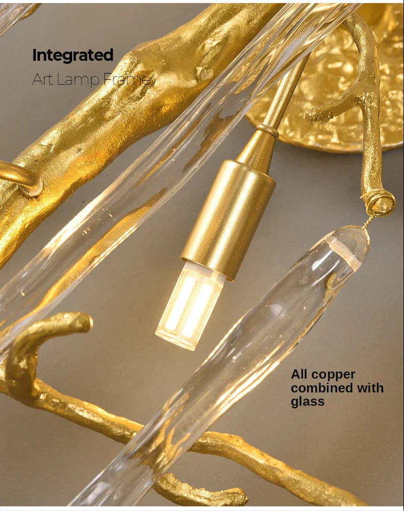 DecorBites™ Crystal Wall Lamp Living Room Bedroom Bedside Art Light