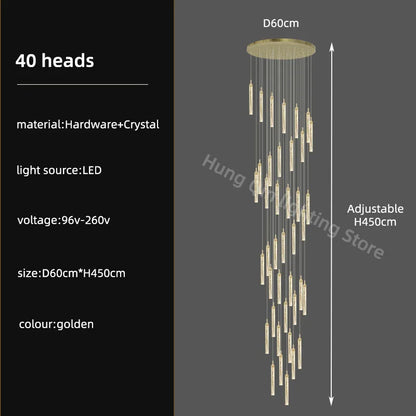 DecorBites™ Crystal Chandelier: Modern Luxury Pendant Lighting for Home Decor