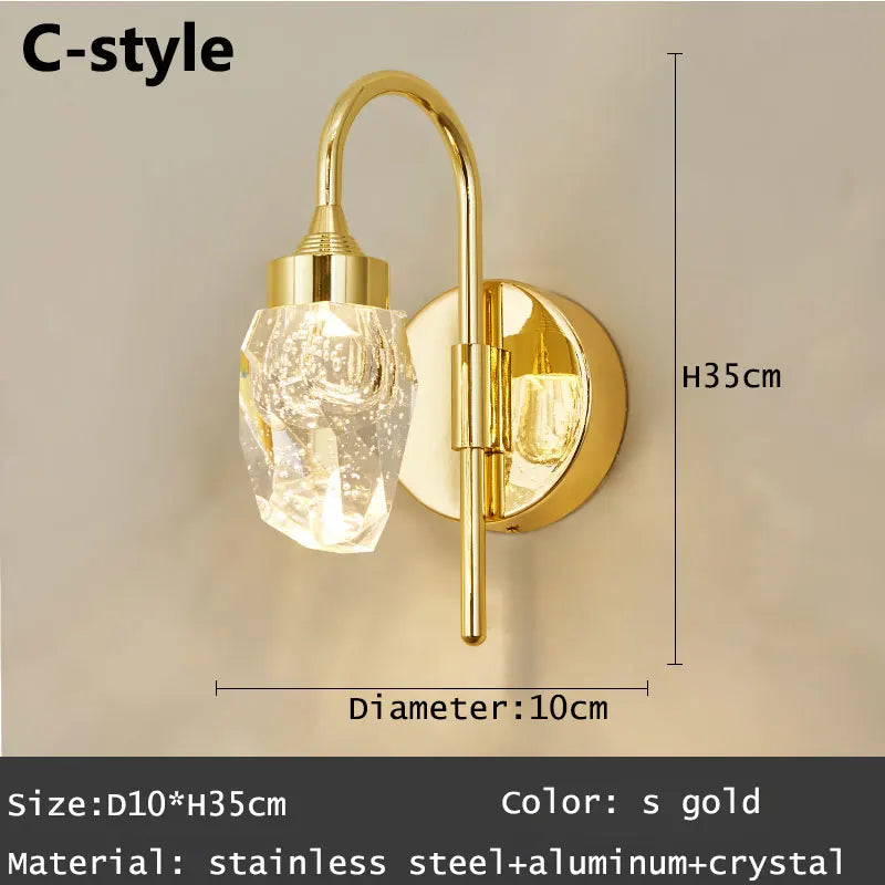 DecorBites™ Crystal LED Wall Sconce for Elegant Home Décor