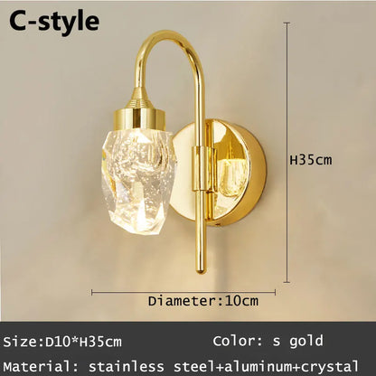 DecorBites™ Crystal LED Wall Sconce for Elegant Home Décor