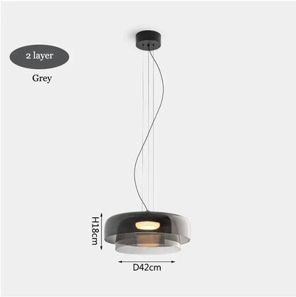 Decorbites™ Levels Bunte Glasanhängerleuchte: Moderne LED-Kronleuchter für Esszimmer, Bar und Wohnzimmer