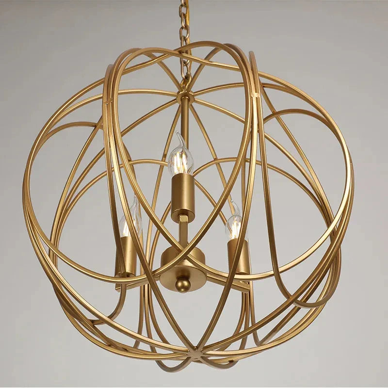 Decorbites™ Lámpara de Araña de Cristal Dorado: Luz de Techo Moderna para Comedor, Cocina y Dormitorio