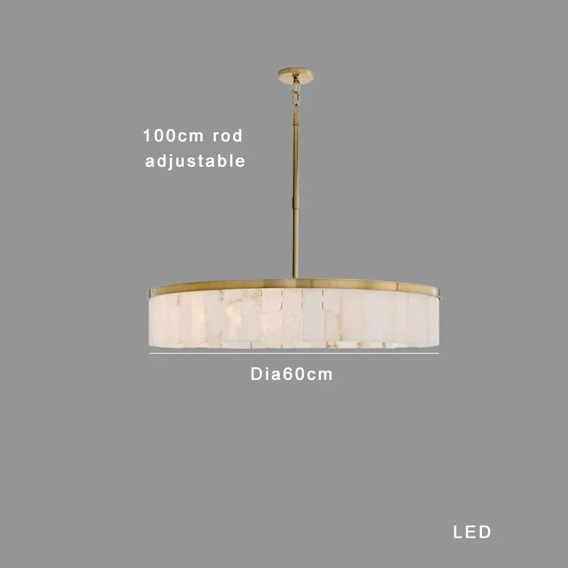 Lámpara colgante de techo redonda, elegante y lujosa DecorBites™ Gold Marble.