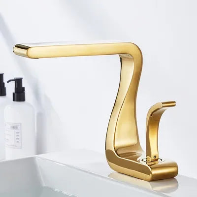 White Gold Brass Faucet
