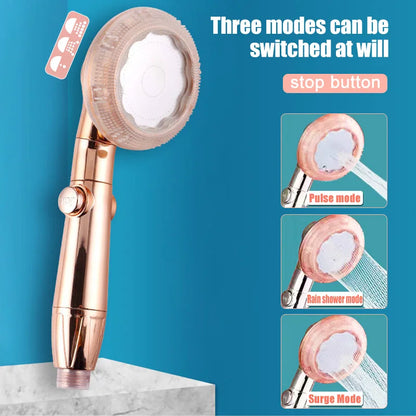 DecorBites™ High Pressure 3-Function Shower Head for Magic Massage and Water Saving