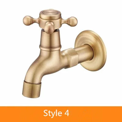 DecorBites™ حنفية مياه باردة مفردة من النحاس العتيق للحدائق للاستخدام الخارجي