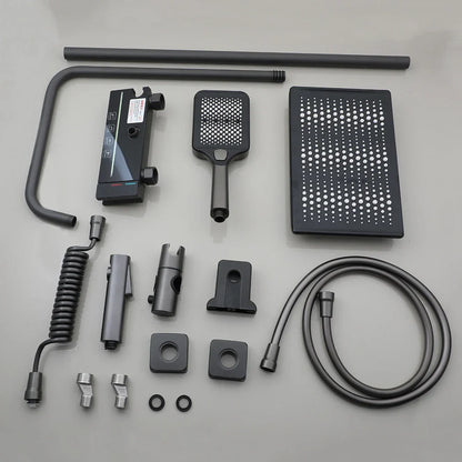 DecorBites™ LED Rain Shower Set with Digital Display & Bidet Mixer Faucet