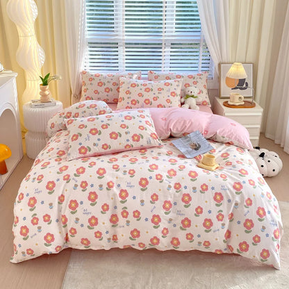 غطاء لحاف فردي قطني من DecorBites™ - غطاء لحاف لطيف على البشرة لسرير كينج فردي