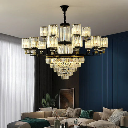 DecorBites™ Crystal Chandelier Light: Luxury Living Room Dining Bedroom Airy Elegance