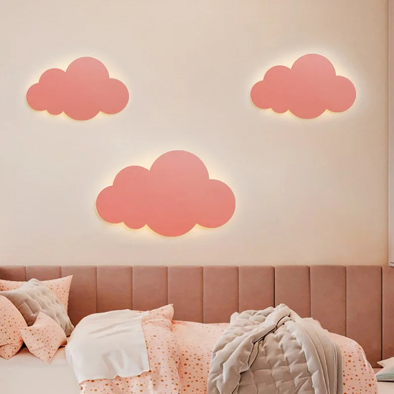 DecorBites™ Cloud Wall Light: Modern Nordic LED Bedside Lamp for Children's Room