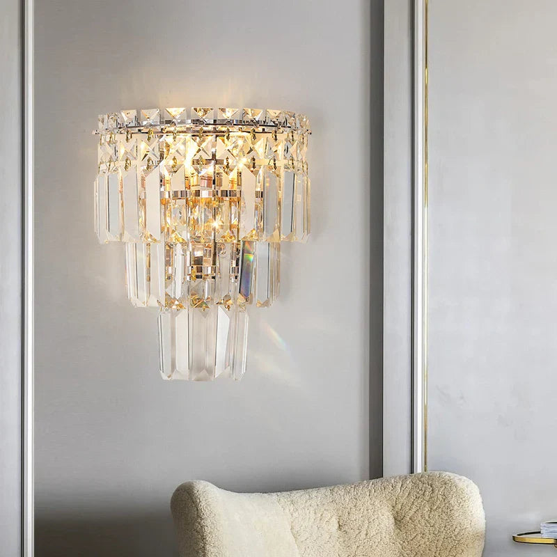DecorBites™ Crystal Wall Lamp: Elegant Living Room Bedroom Design Lighting