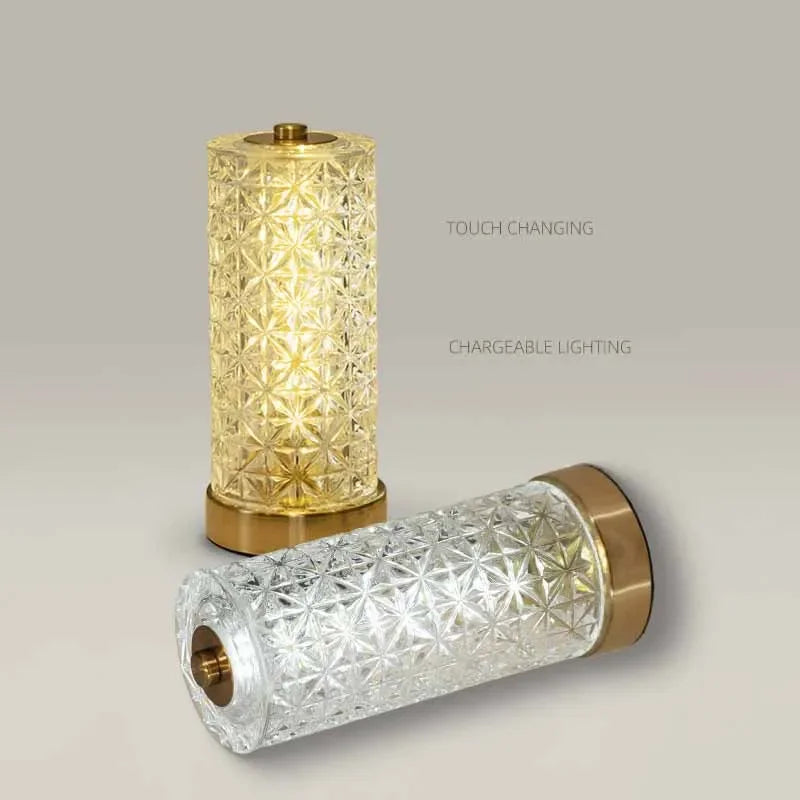 DecorBites™ Crystal Table Lamp: Modern Luxury Dimmable LED Desk Light for Living Room & Study