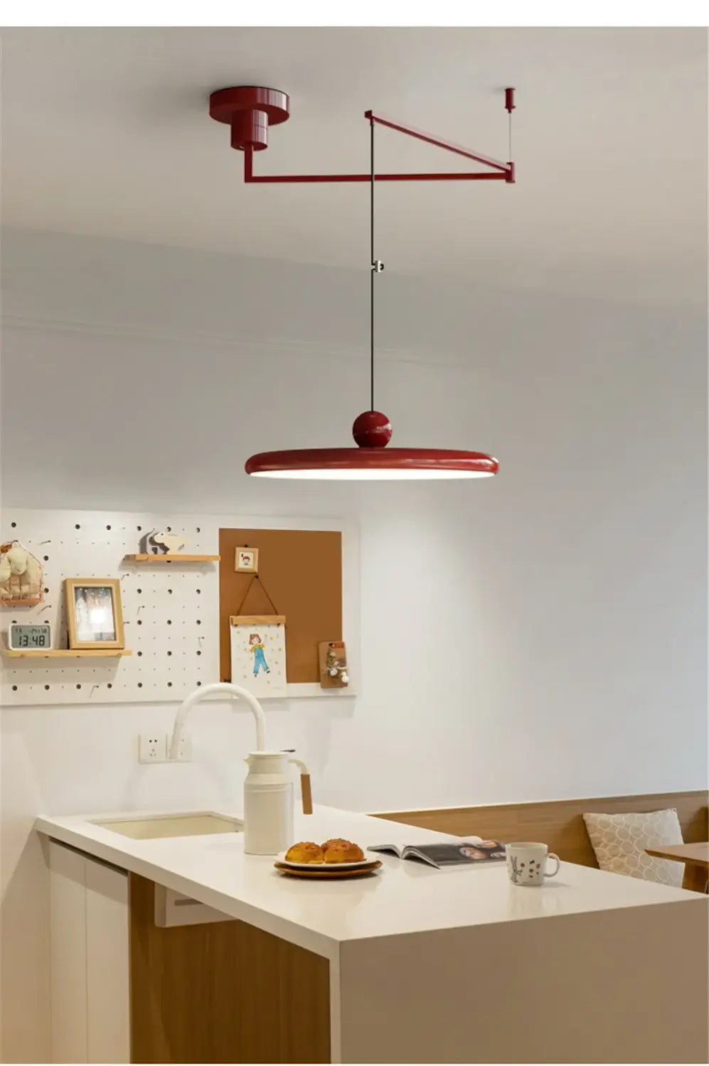 DecorBites™ Rotatable Nordic LED Pendant Light - Cream Iron Chandelier