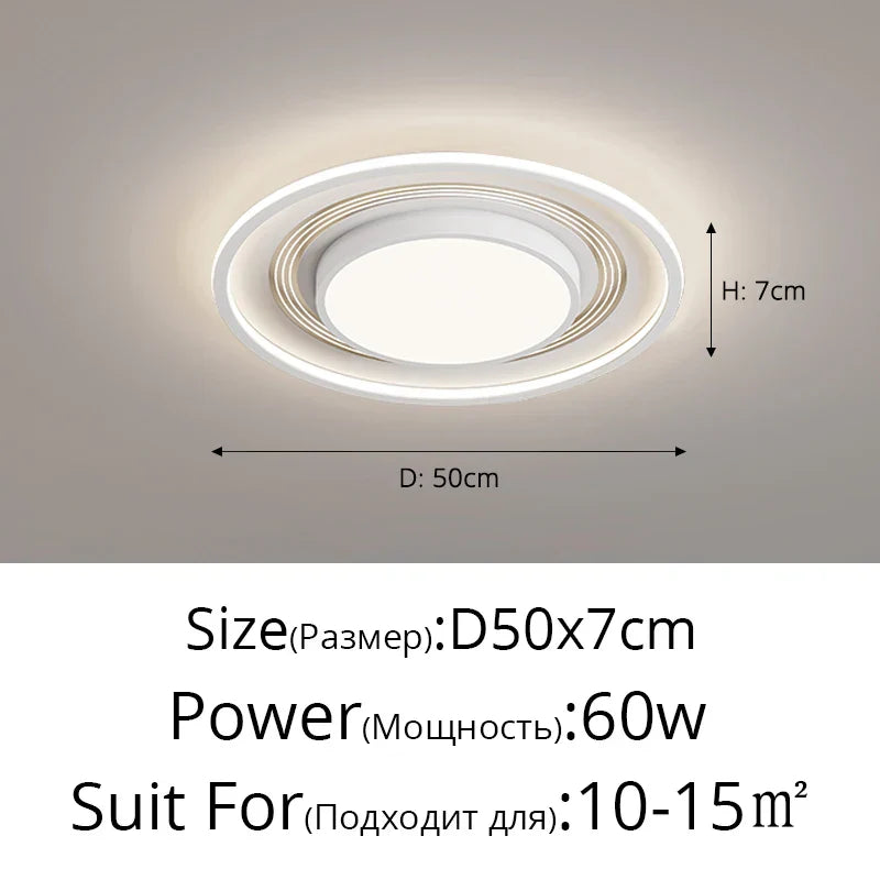 DecorBites™ LED Ceiling Light with Remote Dimming for Modern Nordic Home Decor