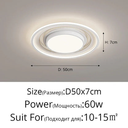 DecorBites™ LED Ceiling Light with Remote Dimming for Modern Nordic Home Decor