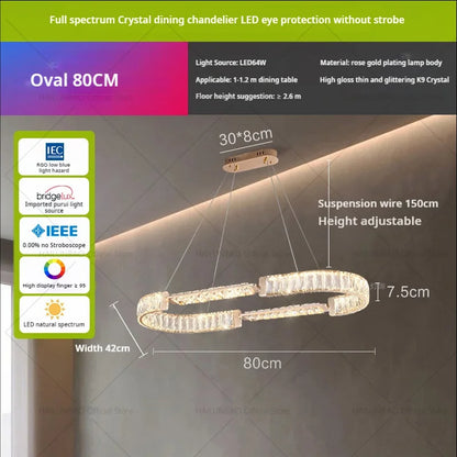 DecorBites™ Light Luxury Crystal Chandelier for Elegant Living & Dining Atmosphere