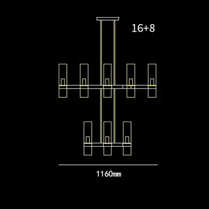 DecorBites™ Glass Chandelier Pendant Lamp with E14 LED, Chrome Finish, Retro Design