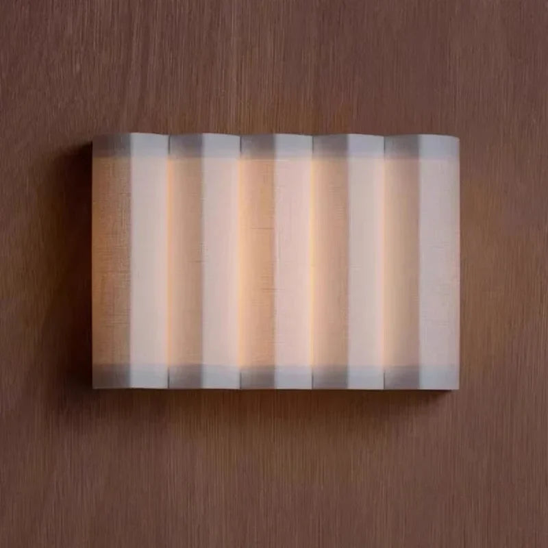 DecorBites™ Japanese Cloth LED Wall Lamp for Hotel Living Room, Bedroom, Retro Wall Lights