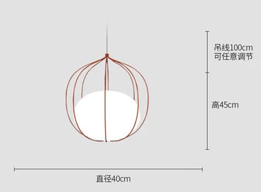 DecorBites™ Birdcage Pendant Light for Dining Room Home Fixtures, Nordic Design E27 Bedroom Lamp