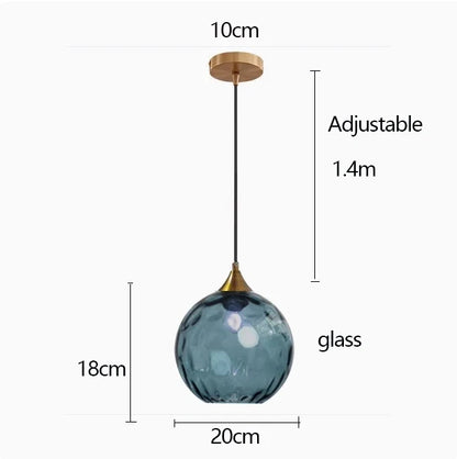 Nordic Ripple Glass Longline Pendant Light