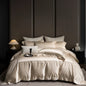 Decobites Classic Luxury Brocade Satin Jacquard Cotton Bedding Set with Sheet and Pillowcase