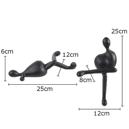 ديكور بايتس™ - تمثال من الراتنج لشخصيات تجريدية - ديكور مكتبي - ديكور منزلي حديث