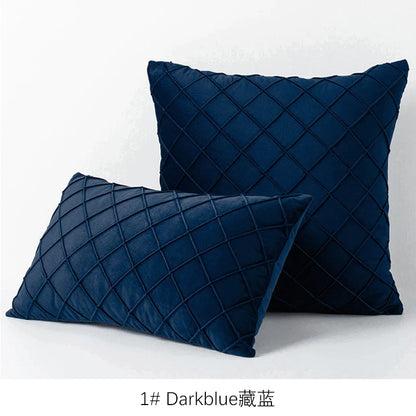 DecorBites™ Embroidered Lattice Cushion Cover Pleat - 45X45CM