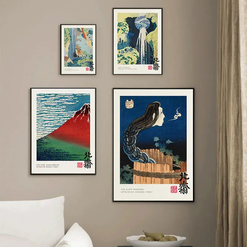 Decorbites™ Vintage-Leinwanddruck: Die Große Welle von Hokusai