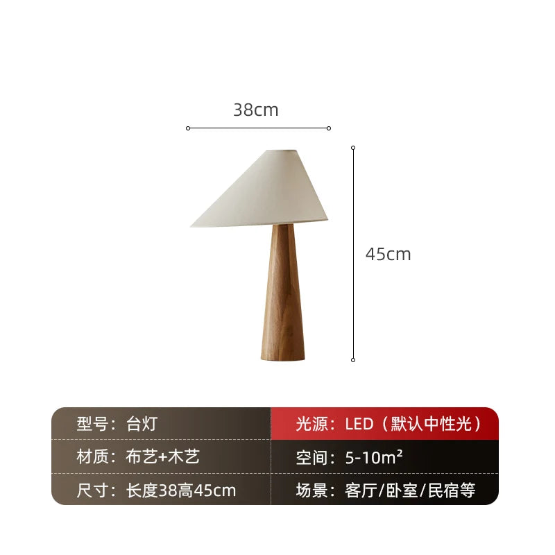 Wooden Tapered Floor Lamp