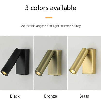 مصباح حائط LED بزاوية قابلة للتعديل من DecorBites™ للقراءة بجانب السرير وإضفاء أجواء مميزة على غرفة النوم