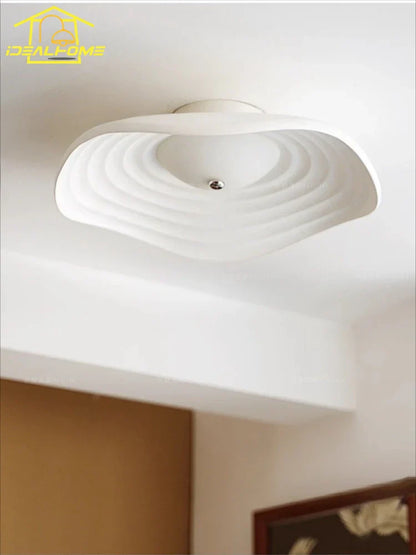 DecorBites™ Lotus Leaf Ceiling Light: LED Modern Retro Resin Fixture for Home Decor & Living Space