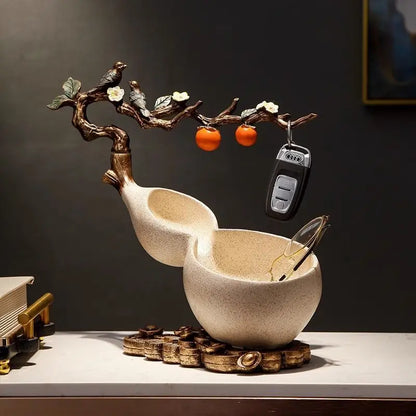 DecorBites™ Chinese Gourd Key & Desktop Storage Decoration for Wealth Attraction