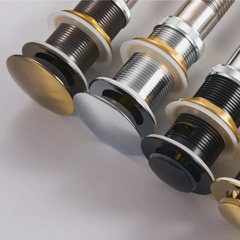 DecorBites™ Gold Large Round Bathroom Pop-up Drain for Copper Washbasin Sink