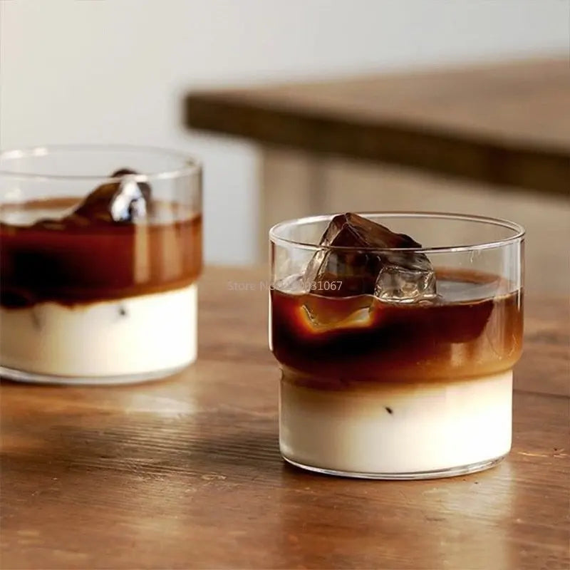 DecorBites™ Gourd Shape Glass Mug Cup for Coffee, Whiskey, Wine, and More