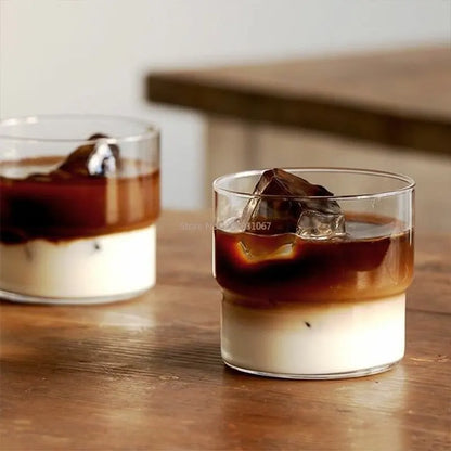 DecorBites™ Gourd Shape Glass Mug Cup for Coffee, Whiskey, Wine, and More