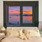 Decobites Window View Digital Printed Wall Tapestry Decor Fabric Poster