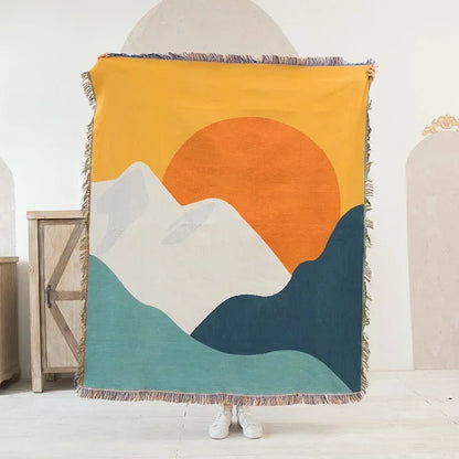 DecorBites™ Gothic Thread Double-sided Tapestry Blanket - Versatile Homestay and Outdoor Decoration