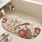 Decobites Velvet Bathroom Mat: Soft, Non-slip, Super Absorbent Bath Rug for Quick Drying