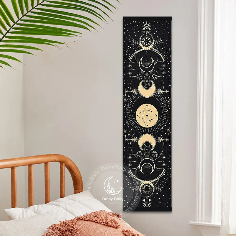 Bohemian Moon Phase Wall Hanging Tapestry by Decobites - Chic Home Decor